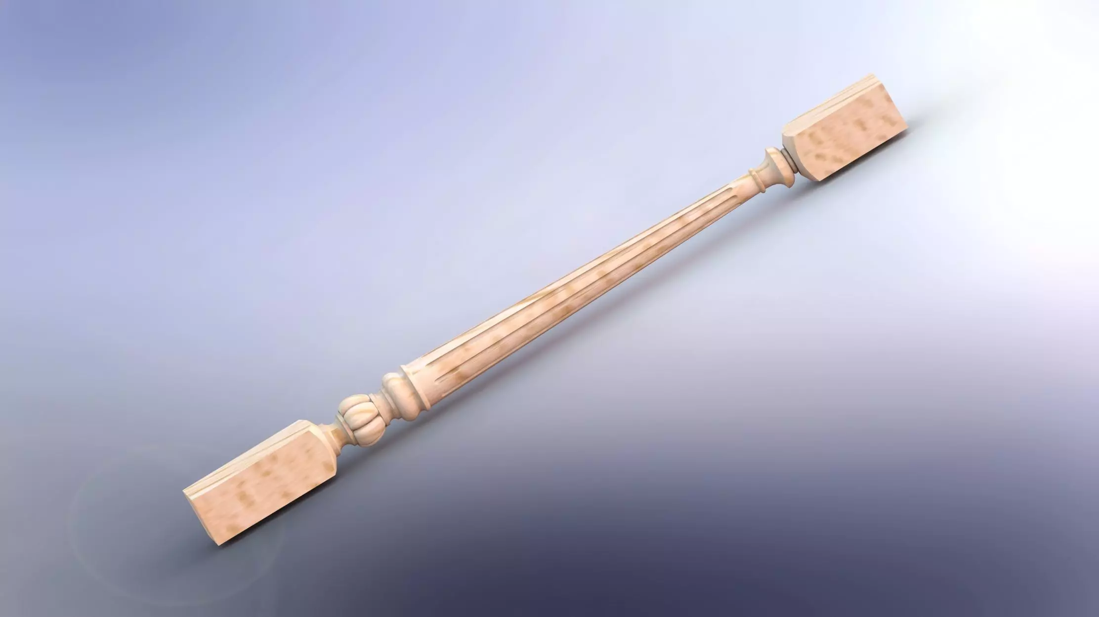 Wood baluster 60x60 mm L900mm 3D print model