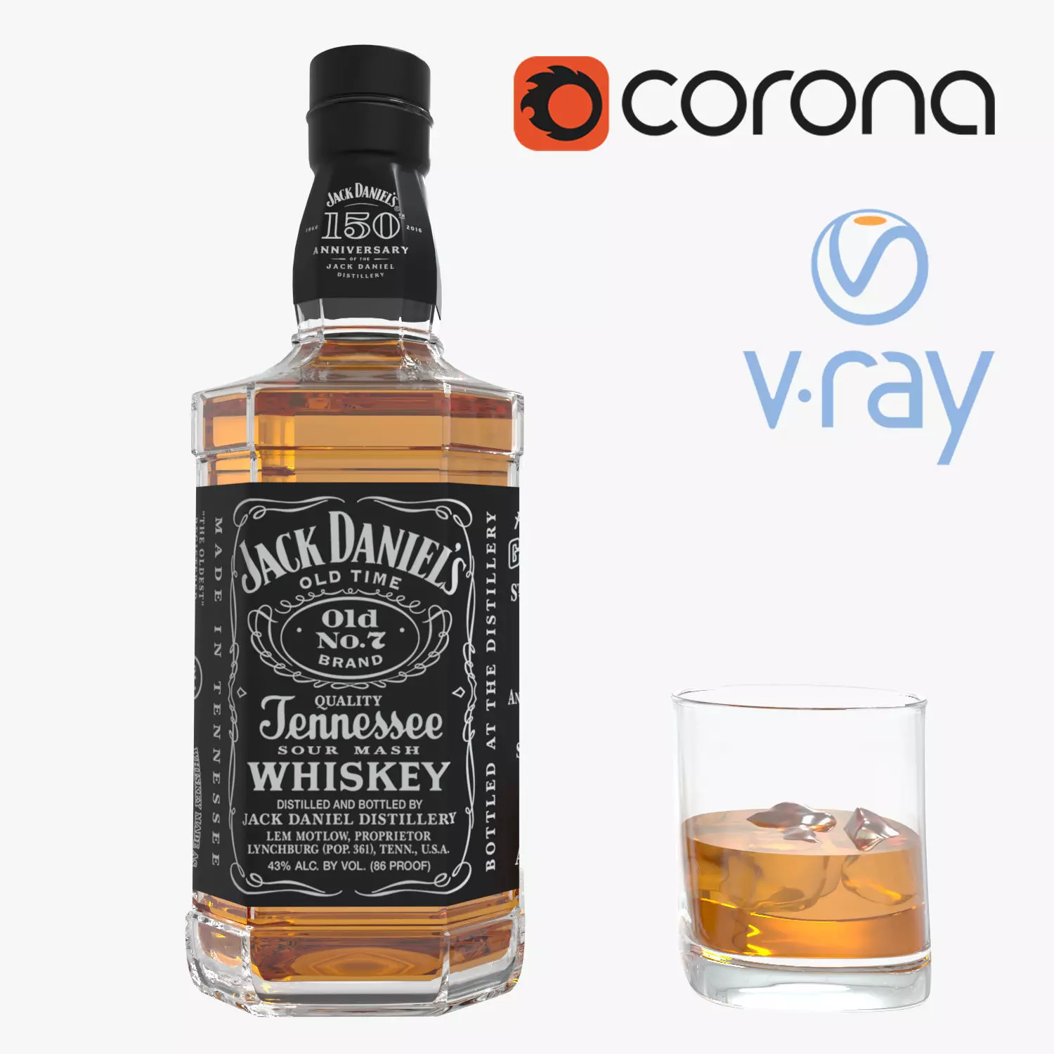 Jack Daniels Whiskey 3D model_0