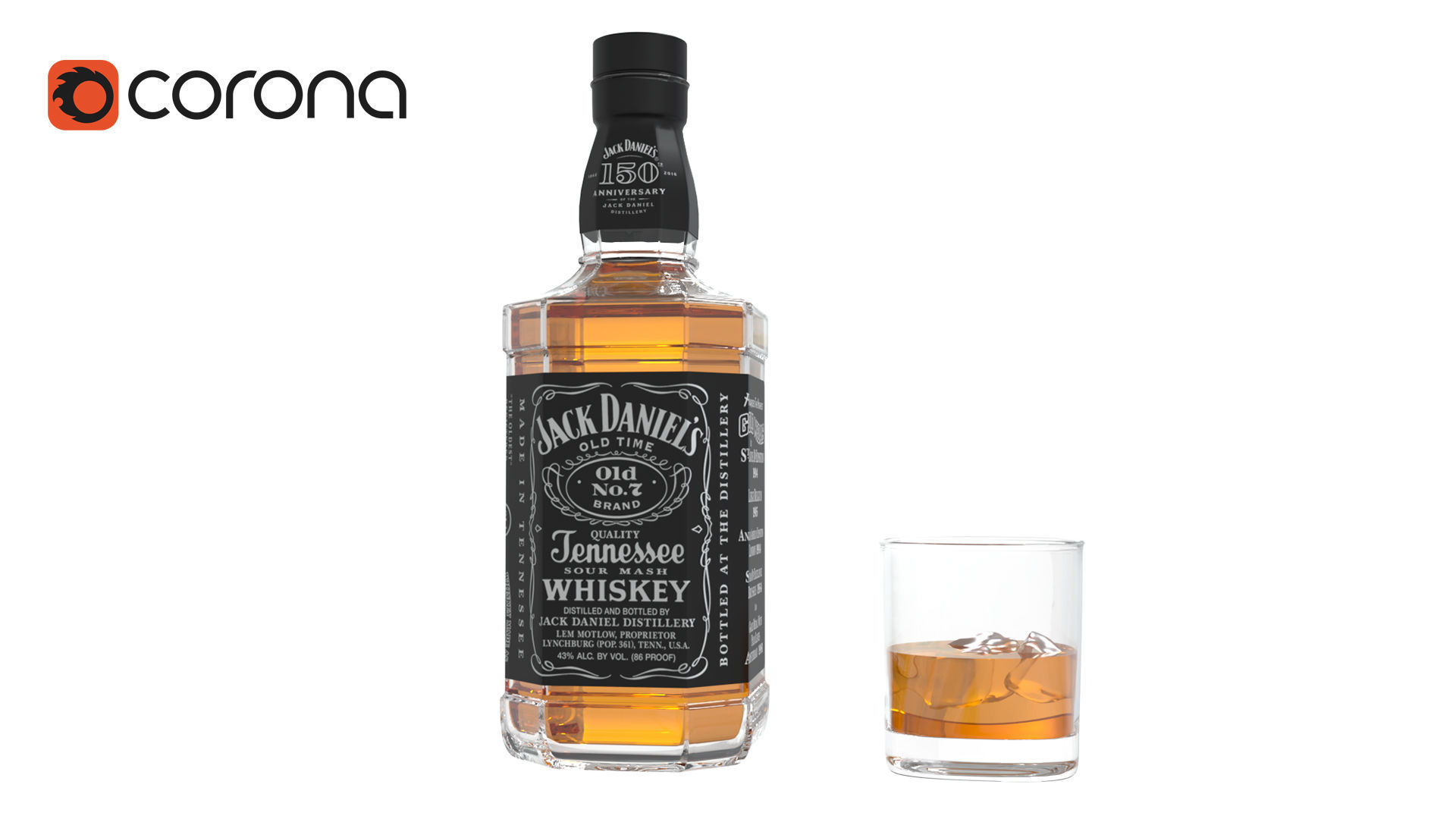 Jack Daniels Whiskey 3D model_4