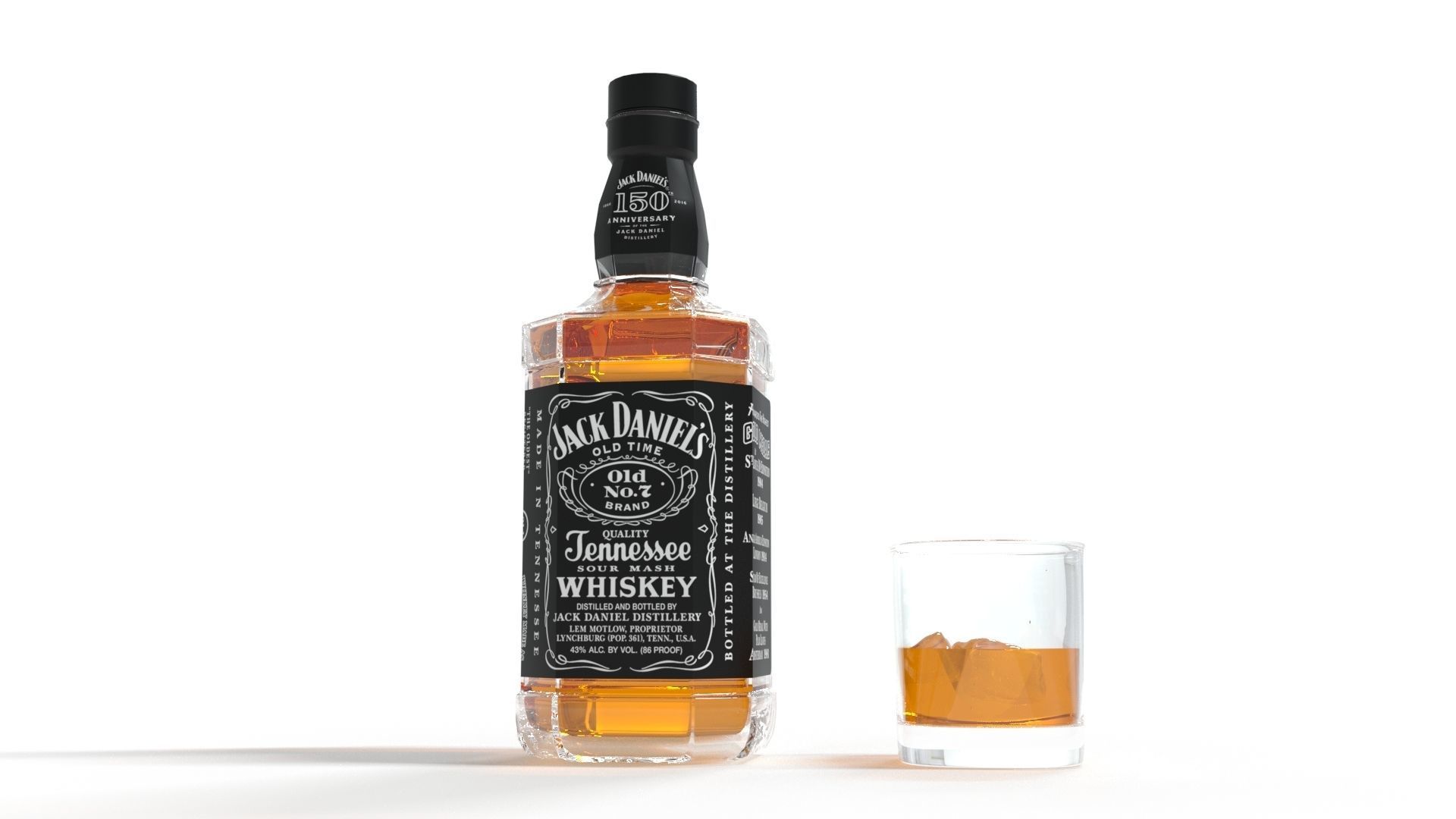 Jack Daniels Whiskey 3D model_1