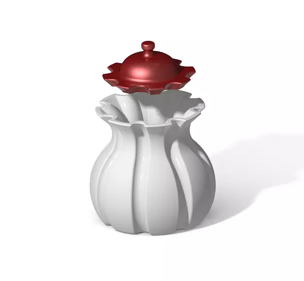 Stylish Ceramic Jar 3D print model_0