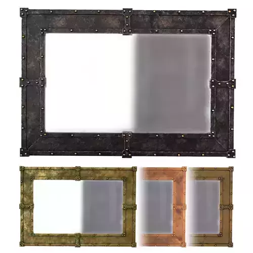 Mirror in the industrial frame