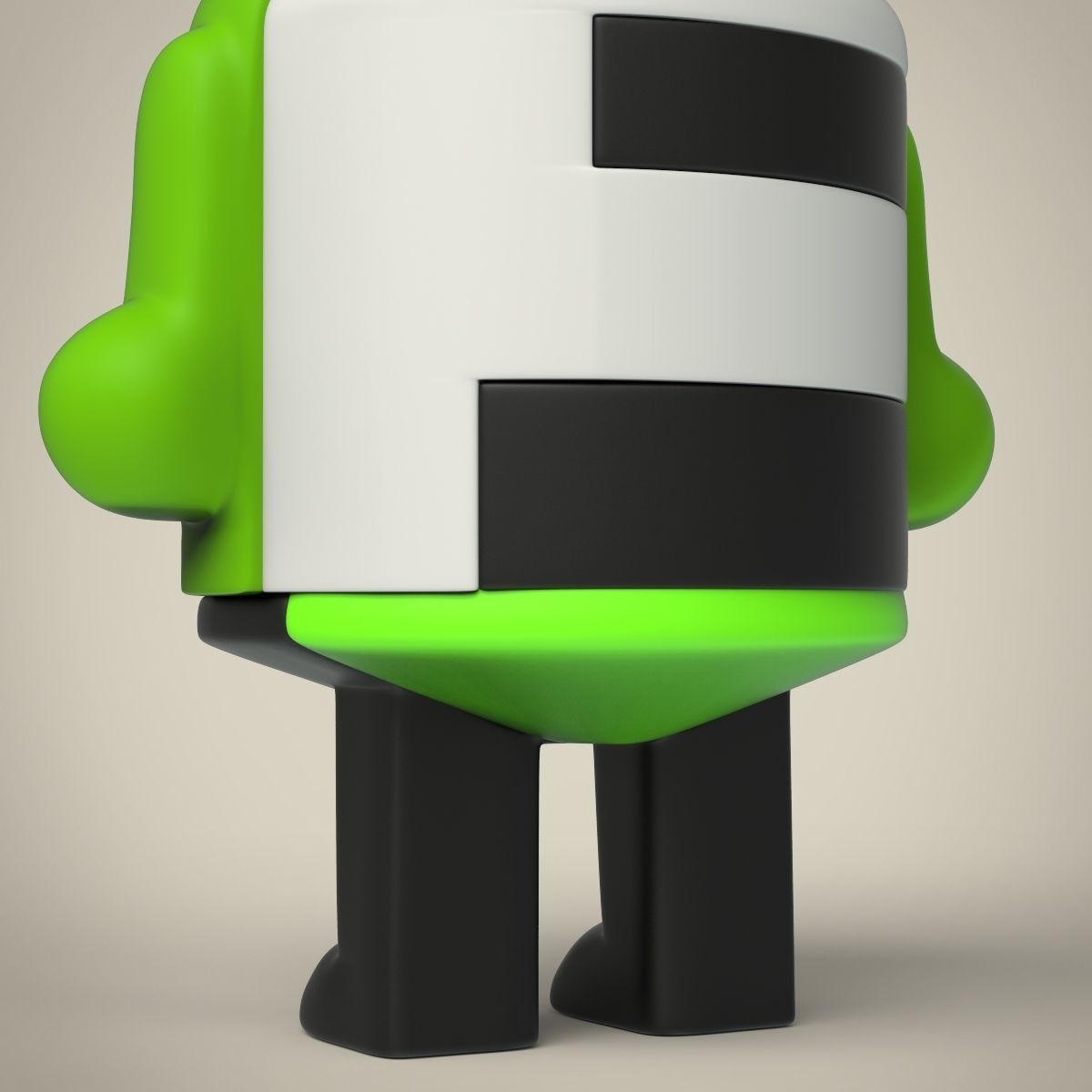 Robot with helmet 3D model_6
