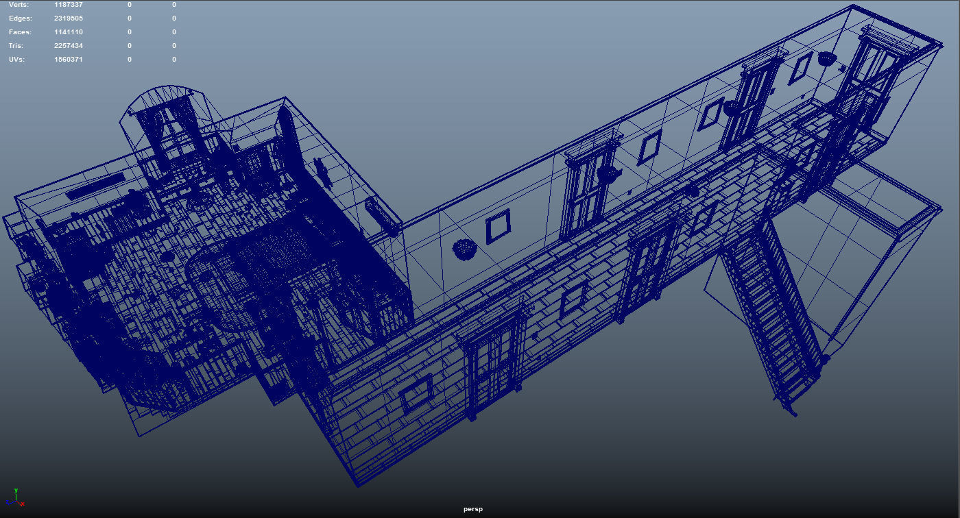 Cartoon Corridor Bedroom V2 3D model_31