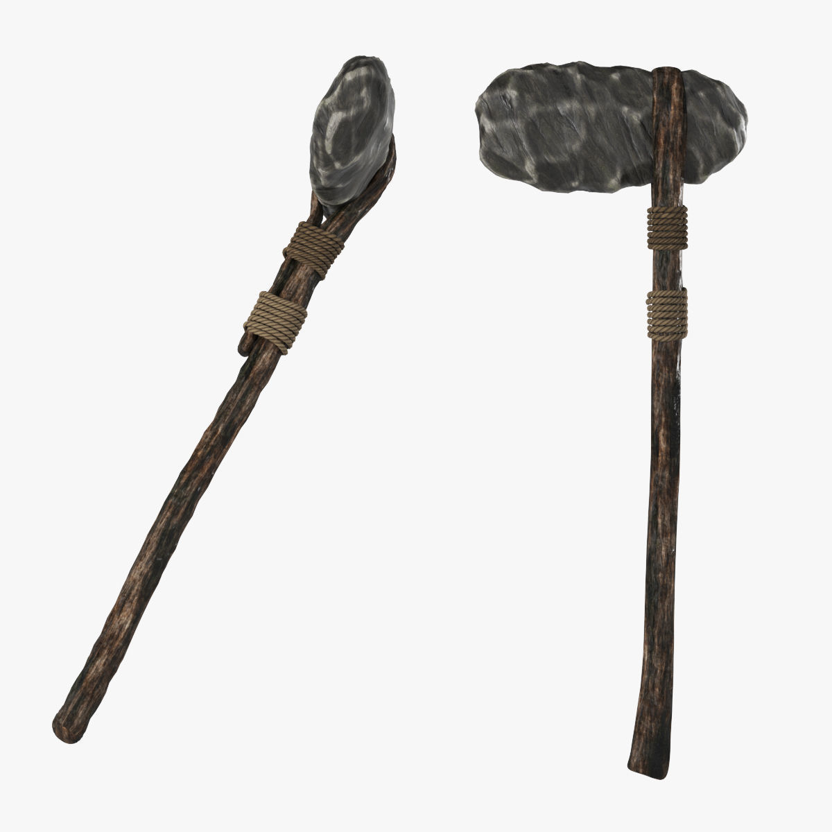 Stone age set 3D model_6