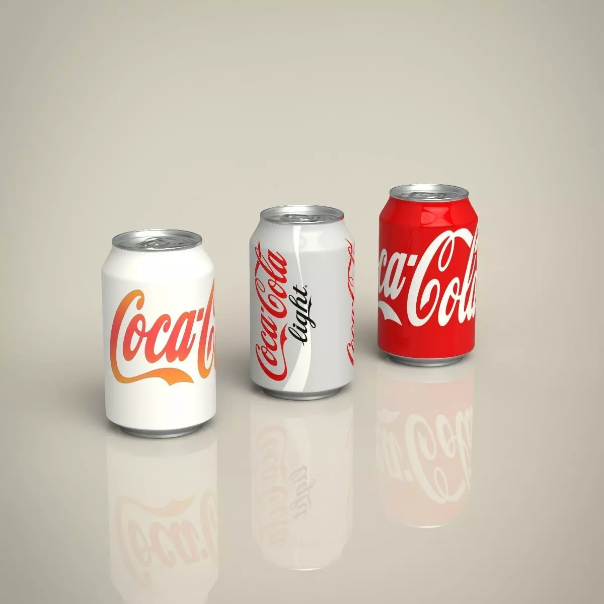 Coca cola can set 3D model_0
