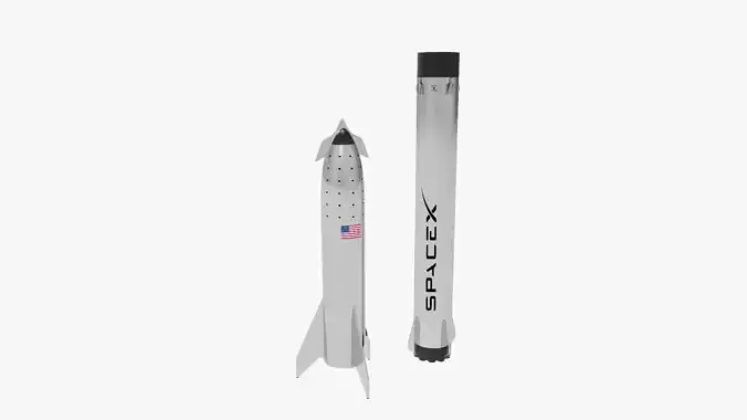 Starship  Spacex 3D print model