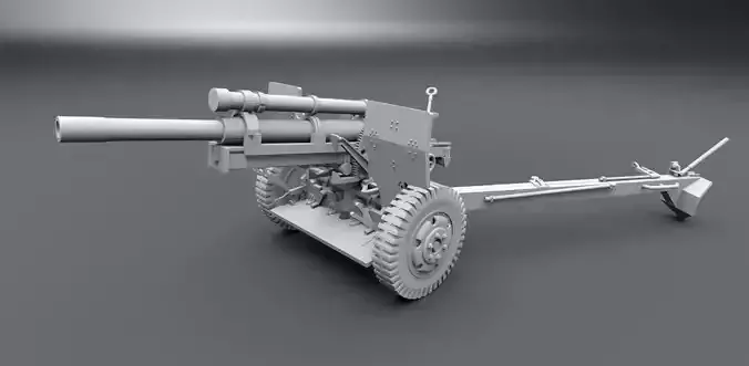 M101 Artillery Scale model 3D print model