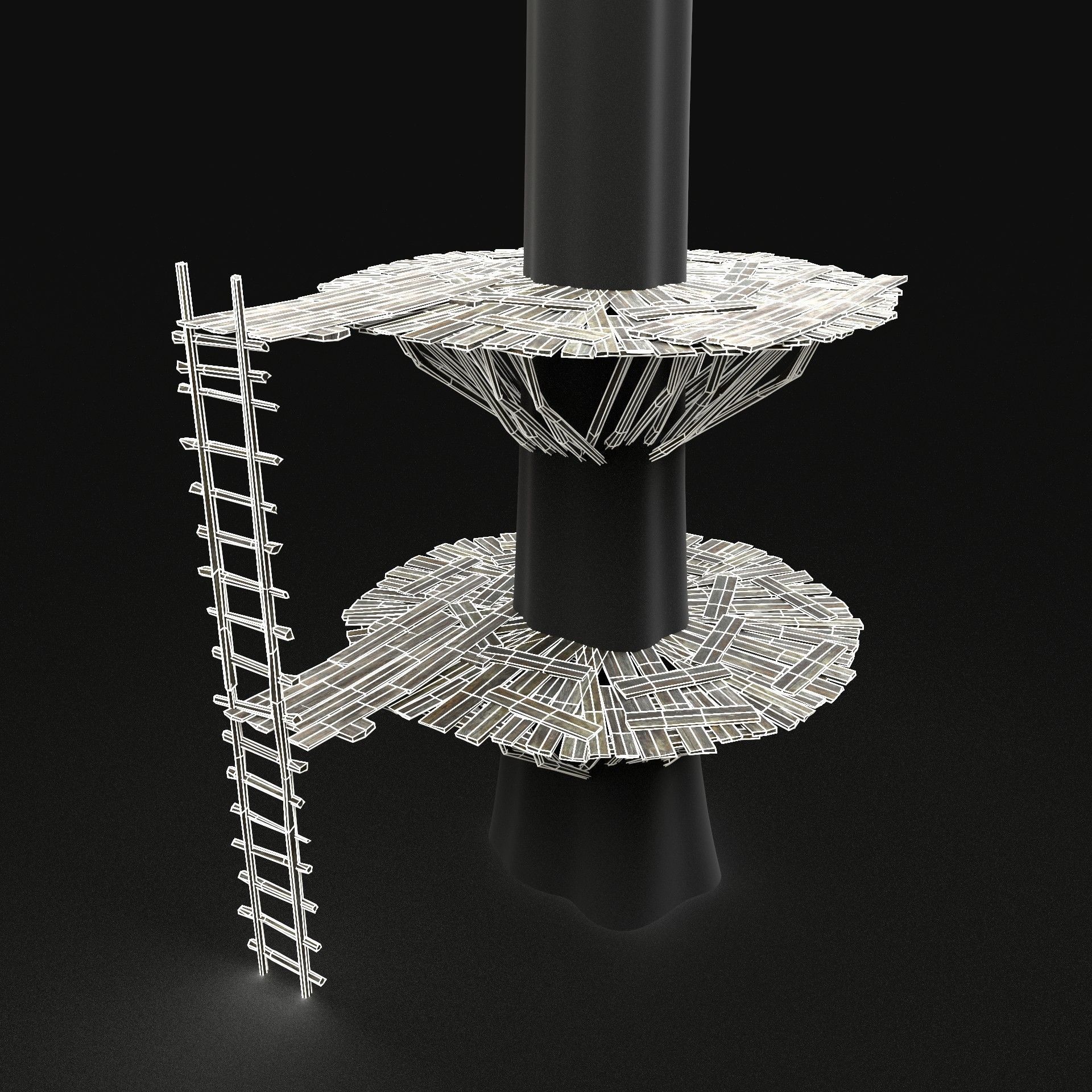 TREE PLATFORM WOODEN HOUSE HUT BRIDGE COLLECTION PACK PACKAGE _13