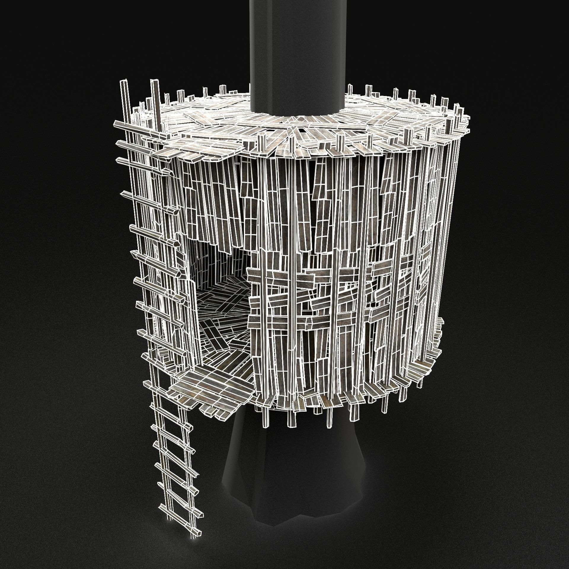 TREE PLATFORM WOODEN HOUSE HUT BRIDGE COLLECTION PACK PACKAGE _23