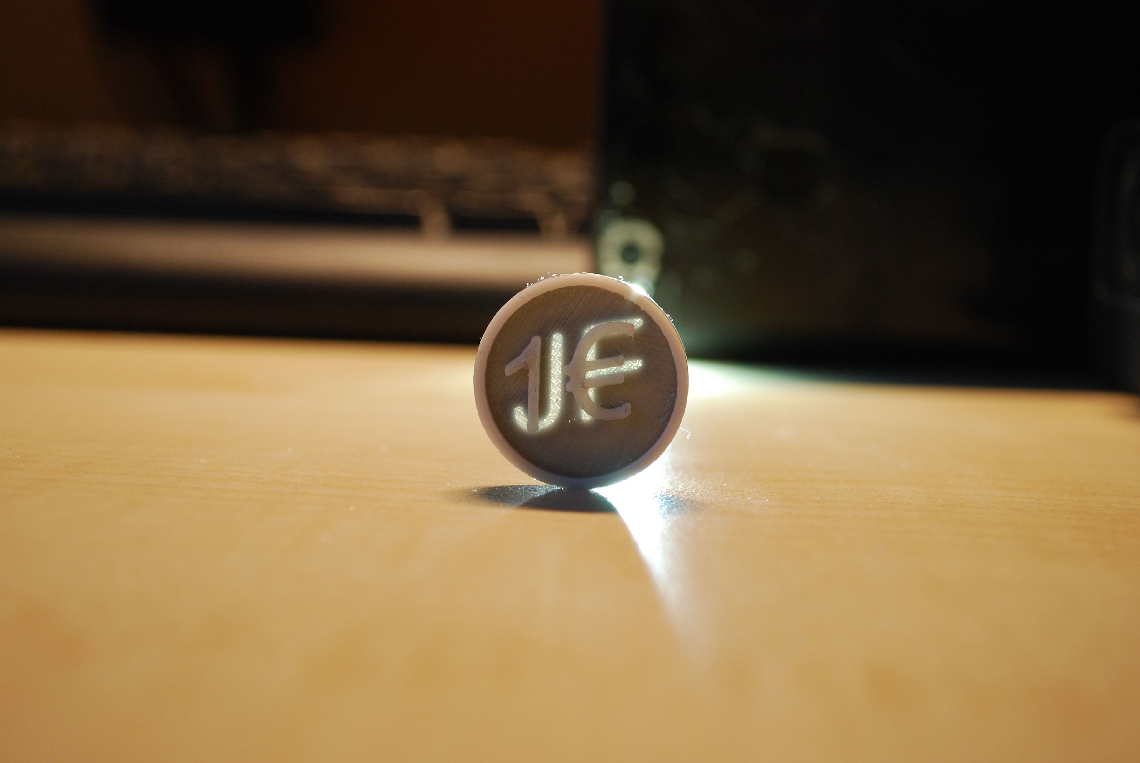 Free Prinduino 3D Print 2 - 1 Euro coin for shopping cart Free 3D print model_29