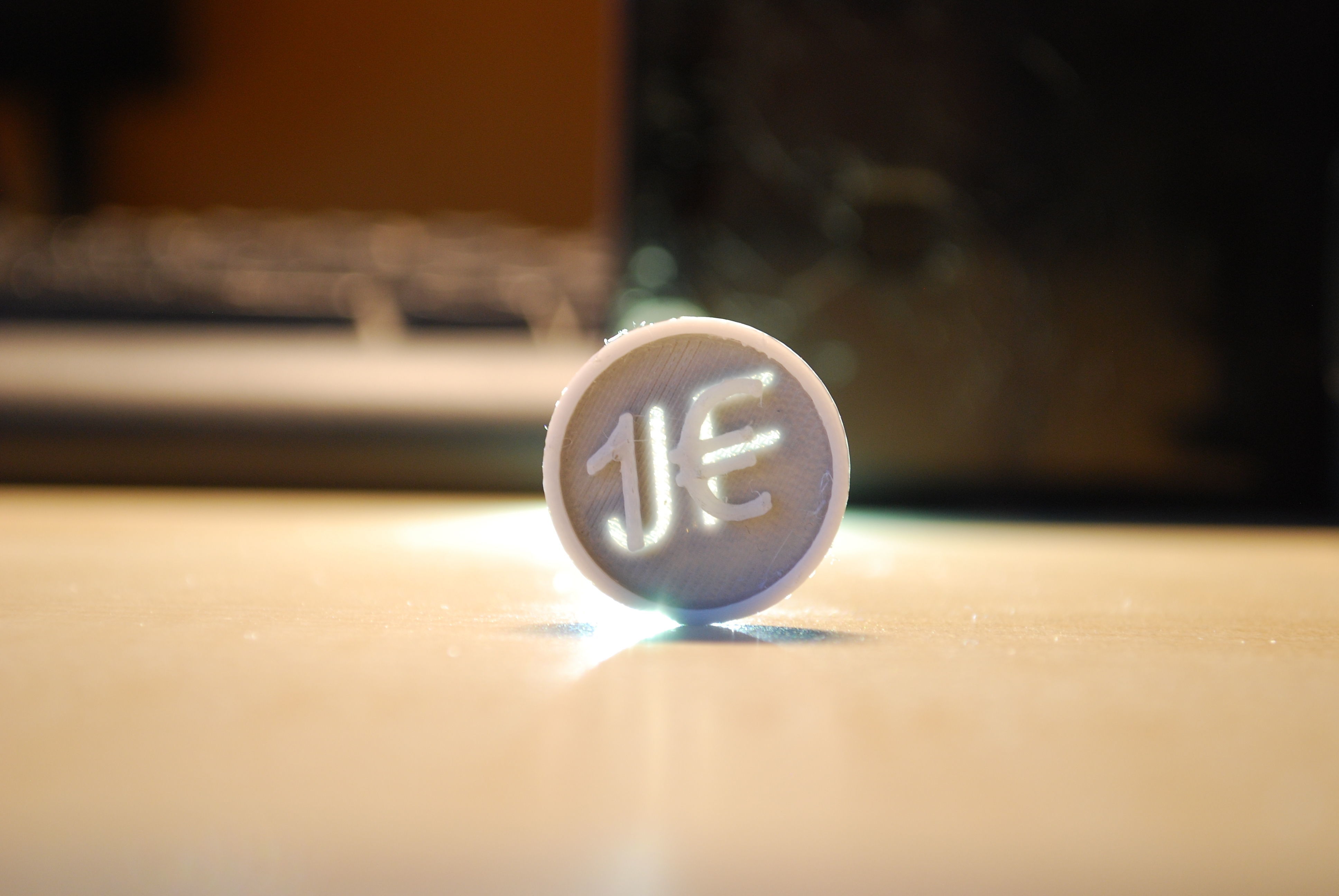 Free Prinduino 3D Print 2 - 1 Euro coin for shopping cart Free 3D print model_34