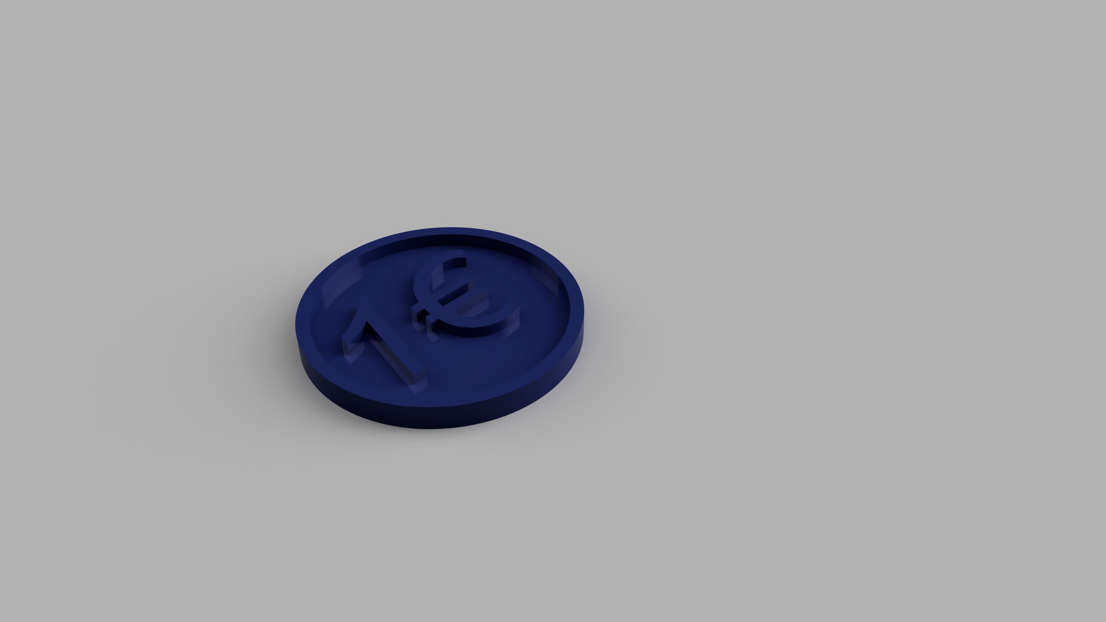 Free Prinduino 3D Print 2 - 1 Euro coin for shopping cart Free 3D print model_4