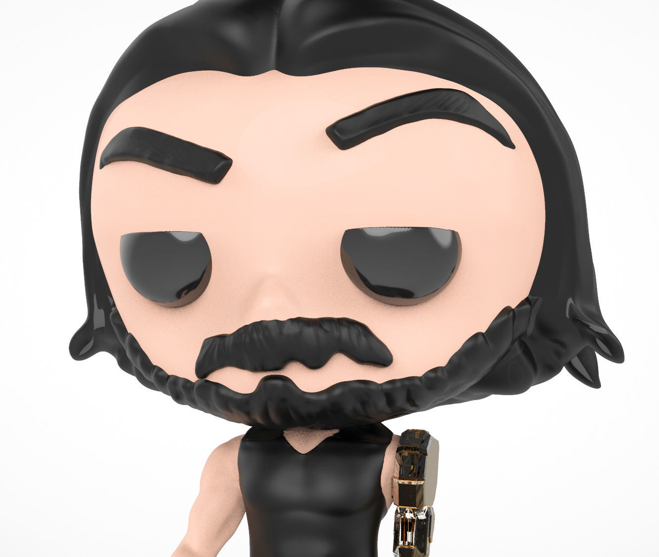 Johnny Silverhand funko pop Free 3D print model_3