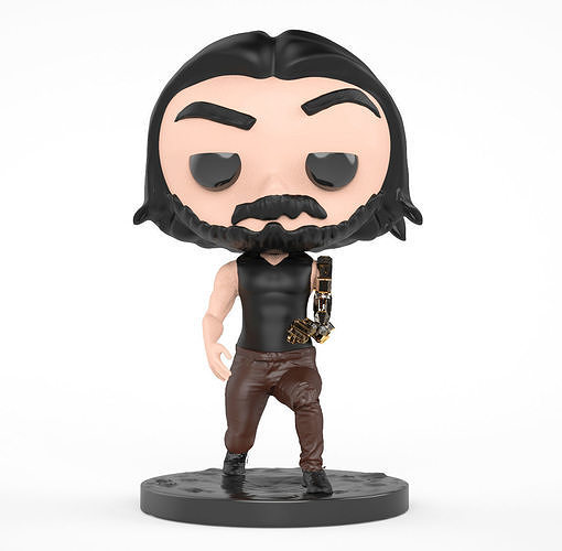 Johnny Silverhand funko pop Free 3D print model
