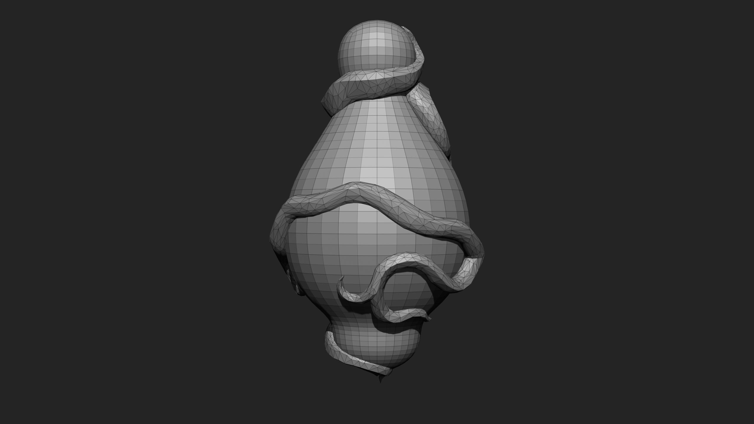 Stylized Fantasy Potion with Root Ornaments Low-poly 3D model_14