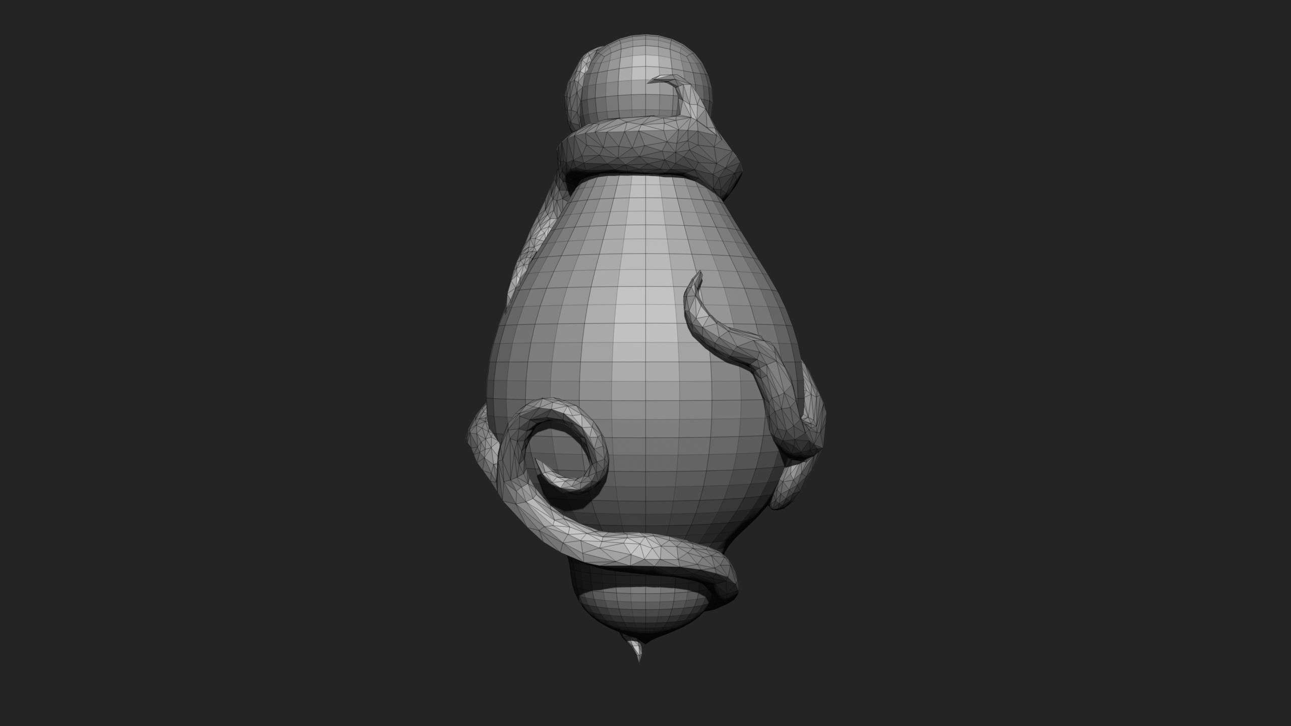 Stylized Fantasy Potion with Root Ornaments Low-poly 3D model_16