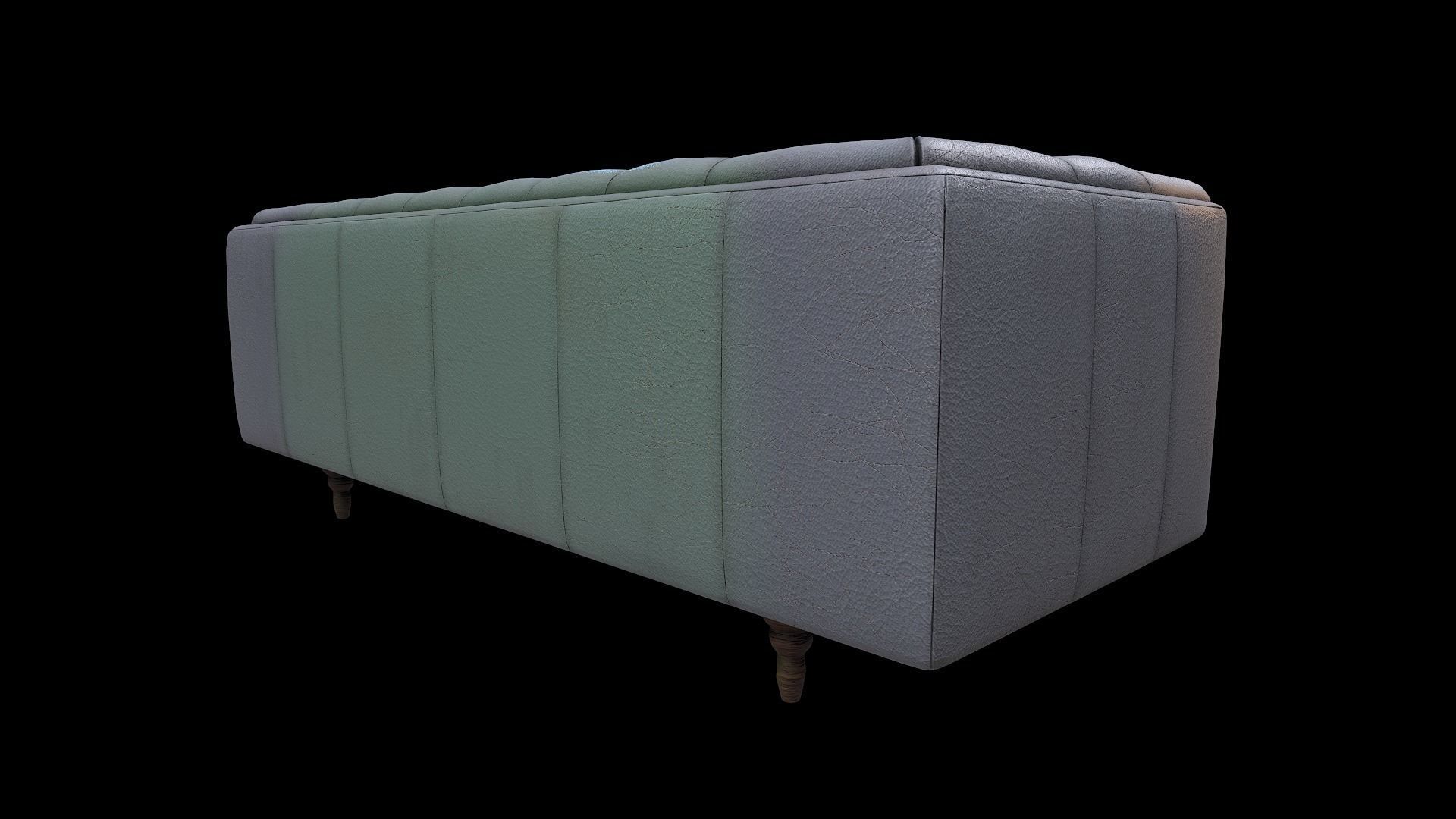 Luxurious sofa Low-poly 3D model_5
