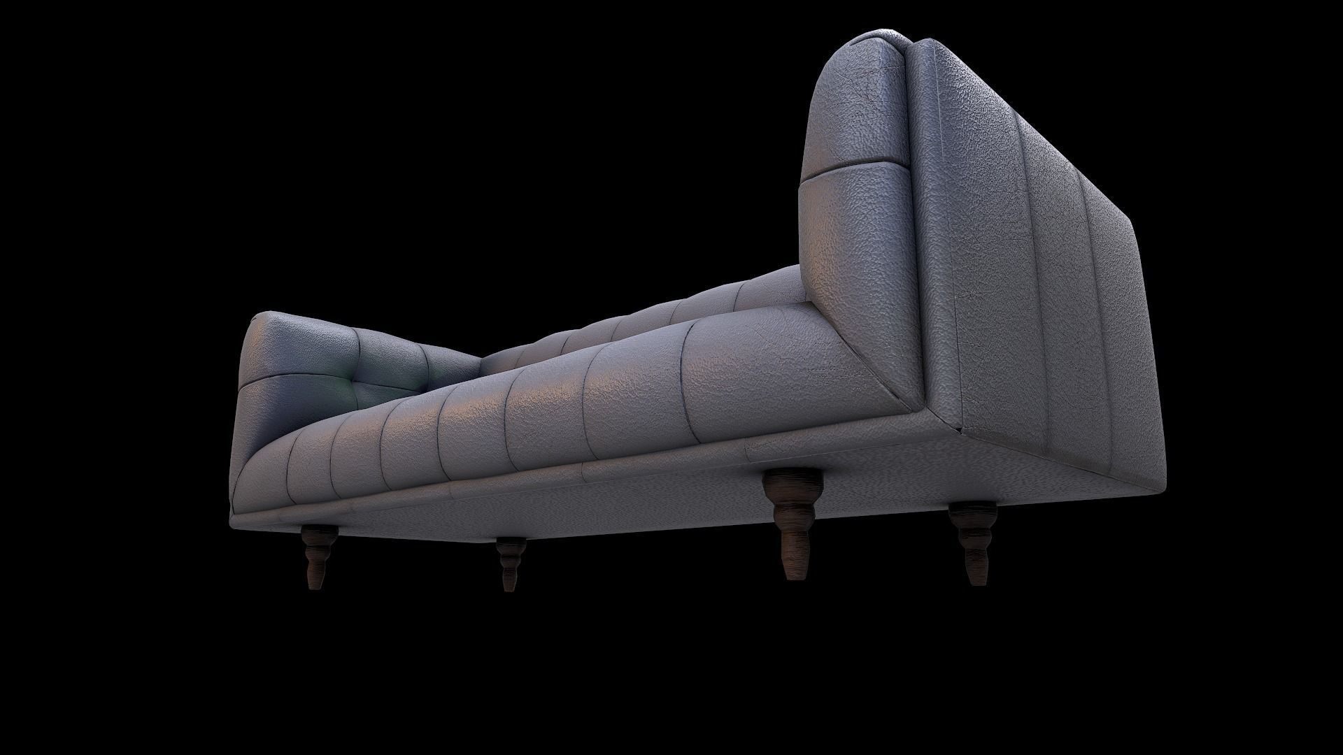 Luxurious sofa Low-poly 3D model_4