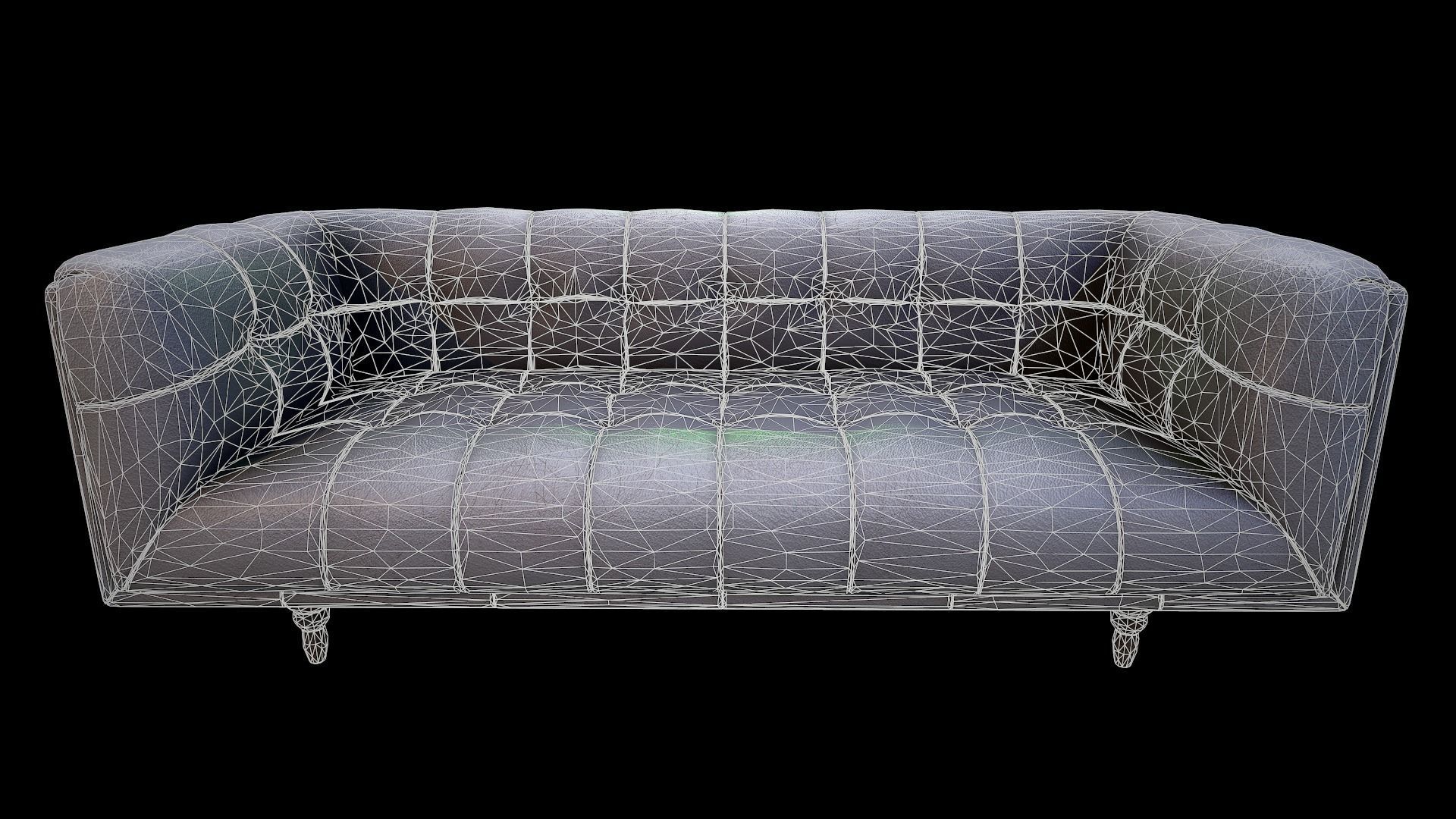 Luxurious sofa Low-poly 3D model_6