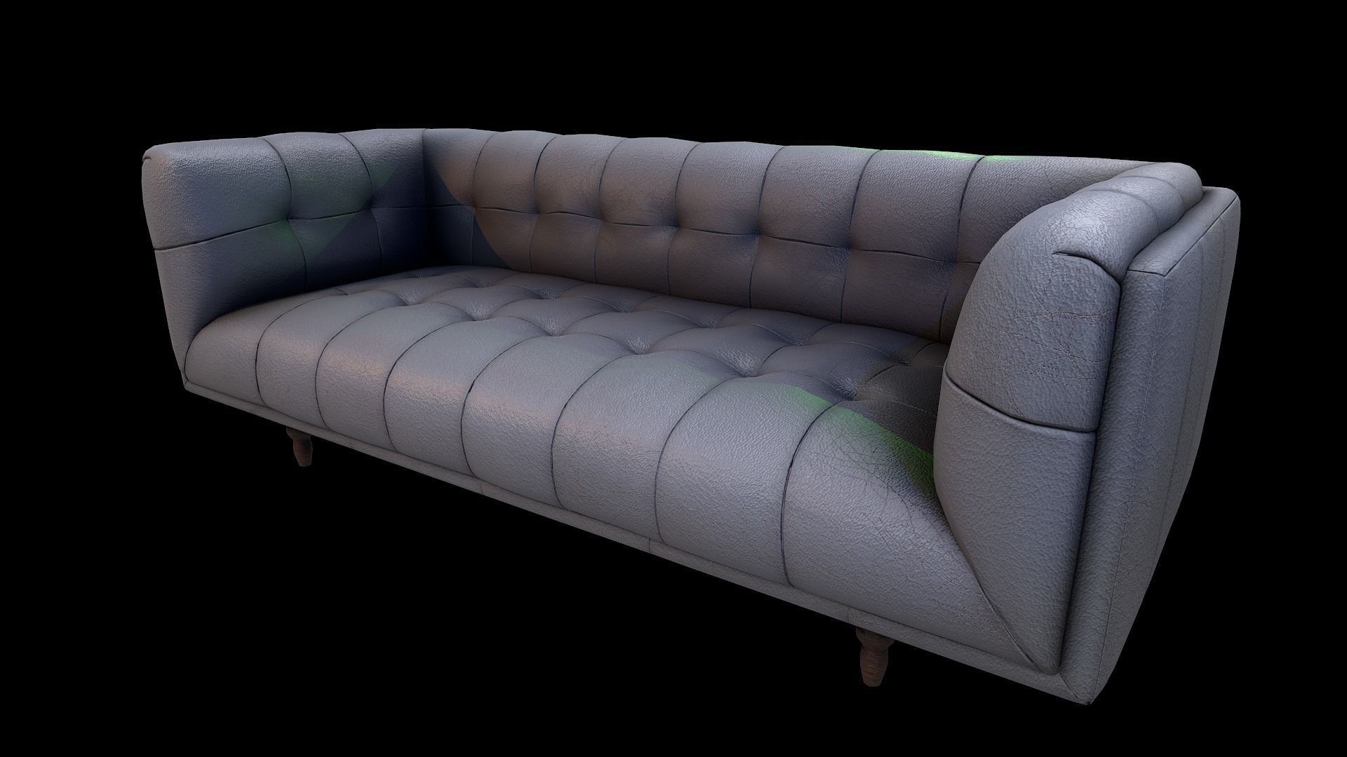 Luxurious sofa Low-poly 3D model_2