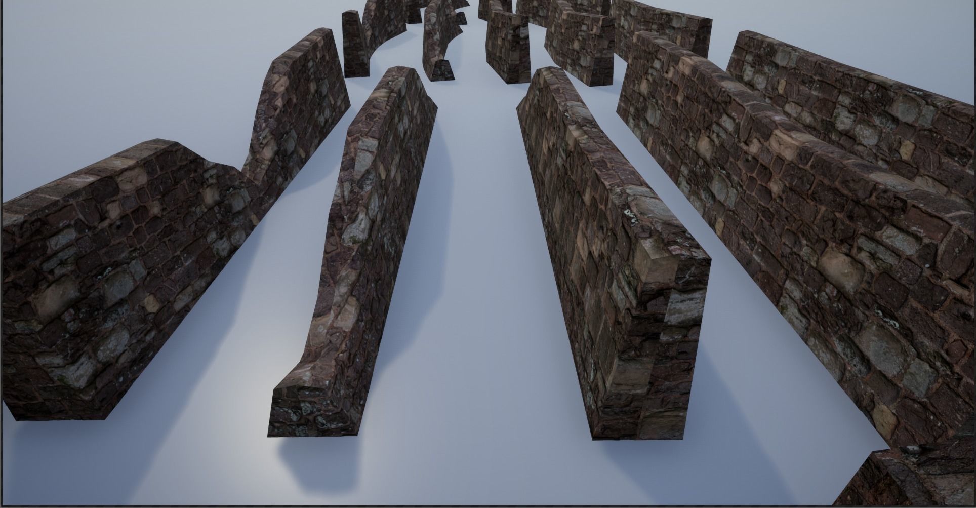 Modular Stone Walls Low-poly 3D model_32