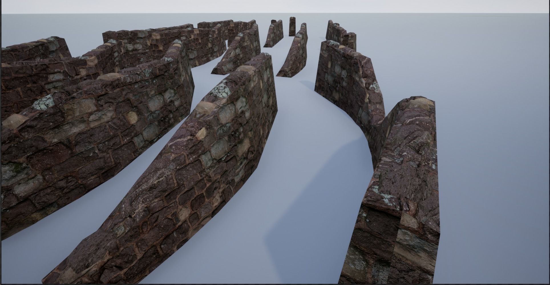Modular Stone Walls Low-poly 3D model_21