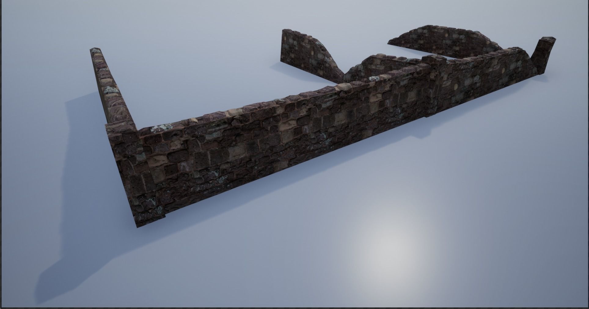 Modular Stone Walls Low-poly 3D model_25