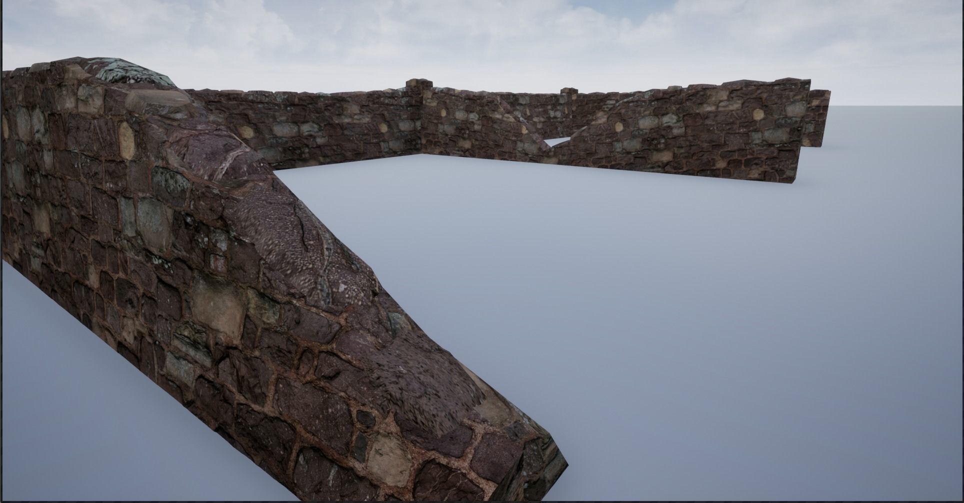 Modular Stone Walls Low-poly 3D model_28
