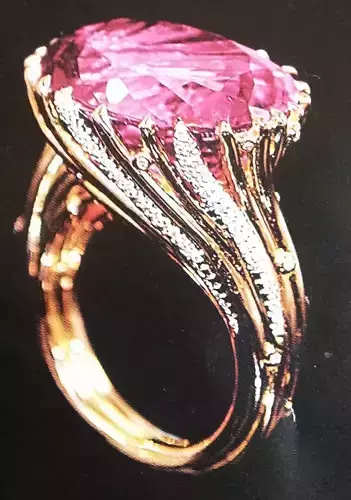 ring for oval stone 3D print model