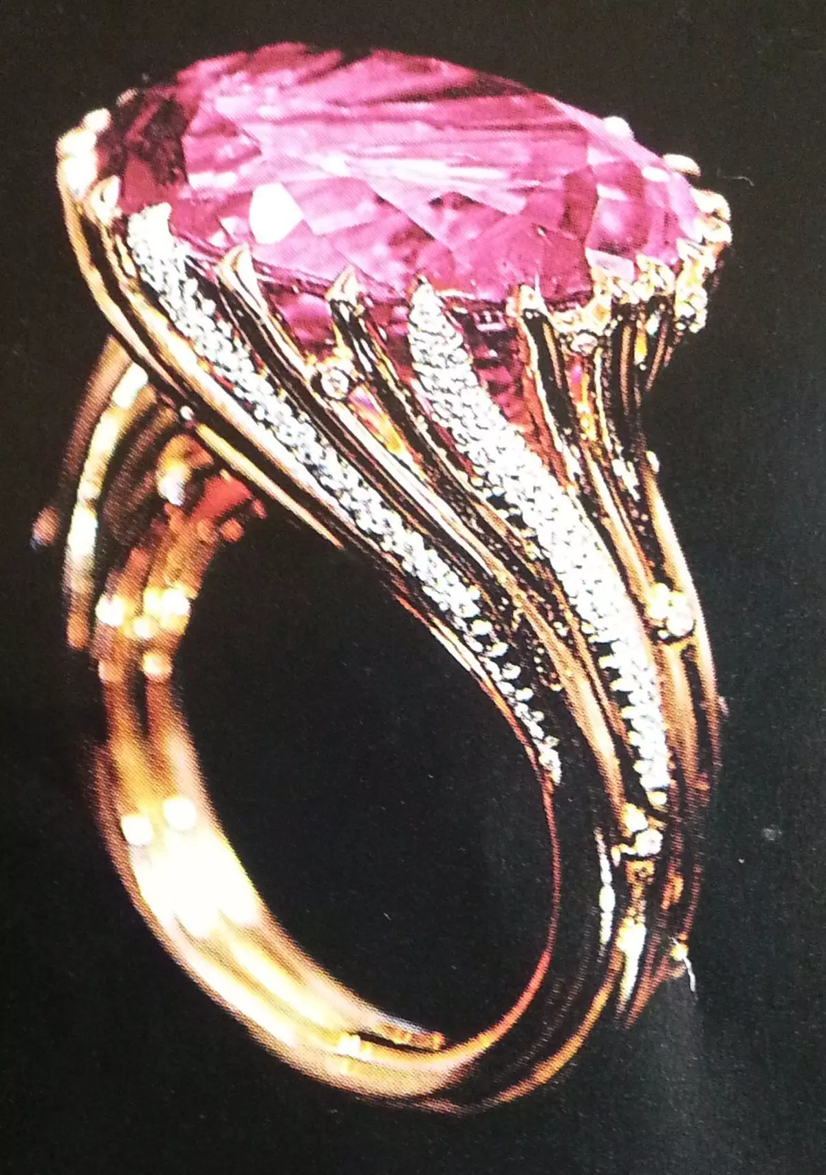 ring for oval stone 3D print model_0