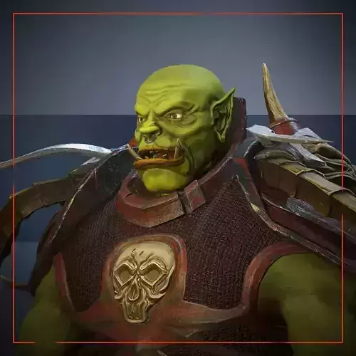 Orc game-ready Low-poly 3D model