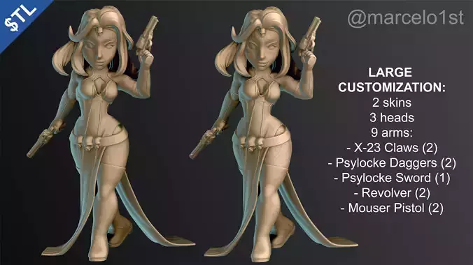 Mystique -  Raven Darkholme - X-men 3D print model