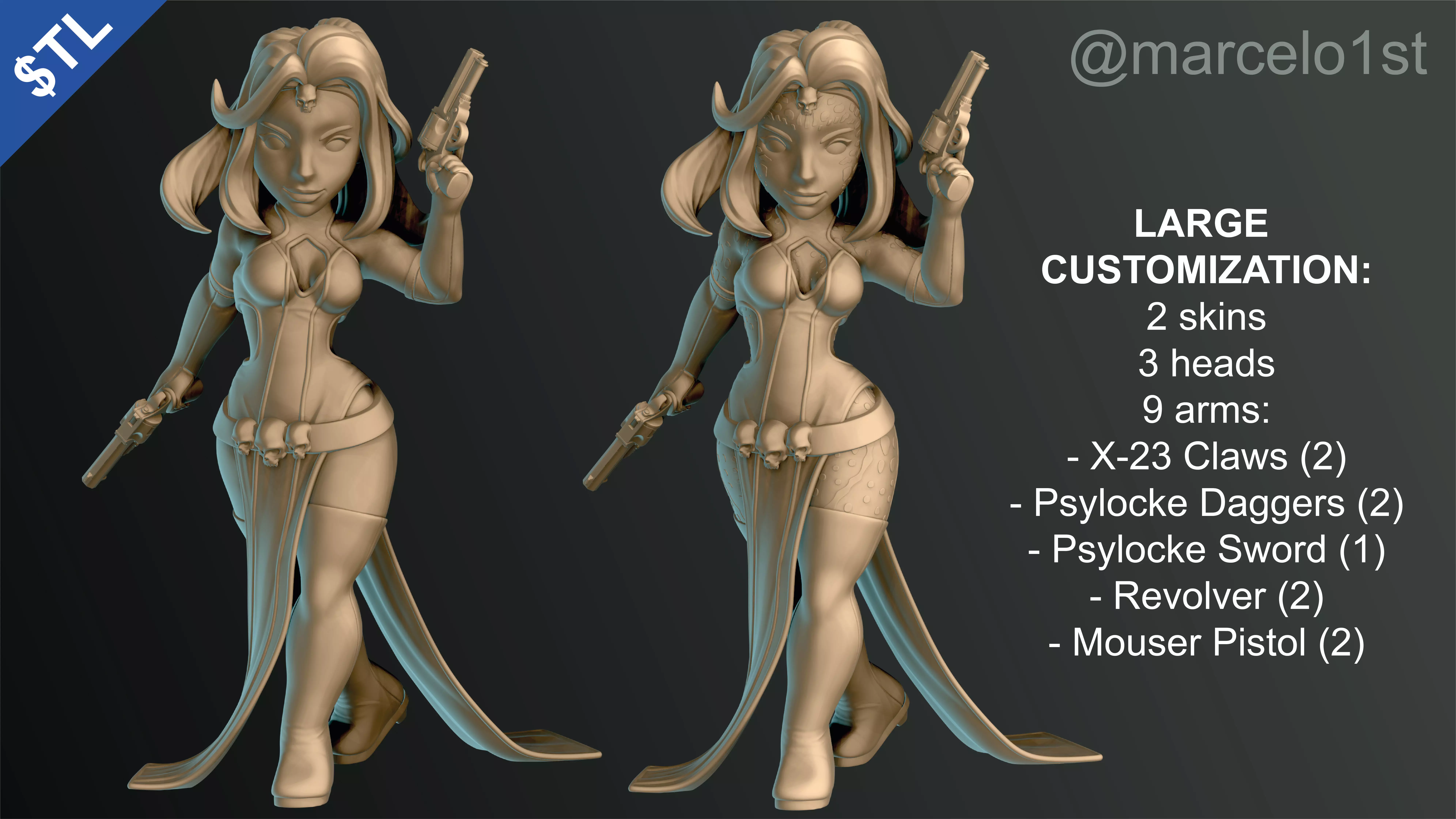 Mystique -  Raven Darkholme - X-men 3D print model_0