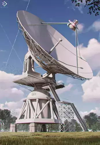 Satellite dish 3D model
