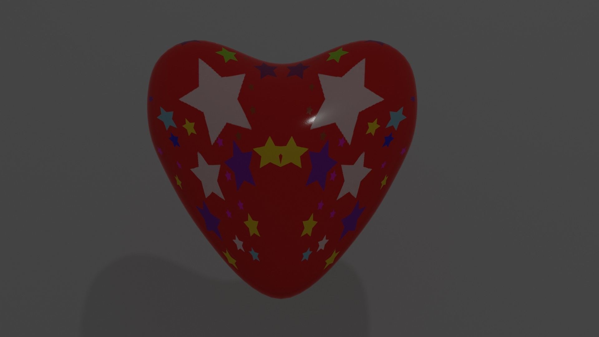Heart with stars 3D model_3