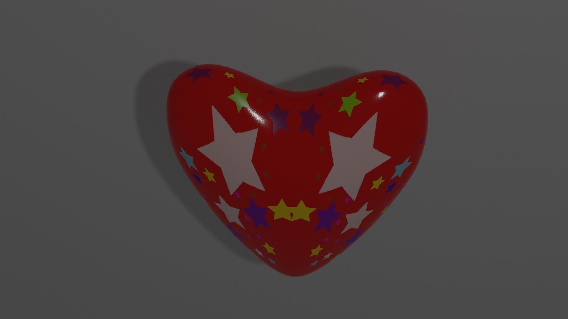 Heart with stars 3D model_4