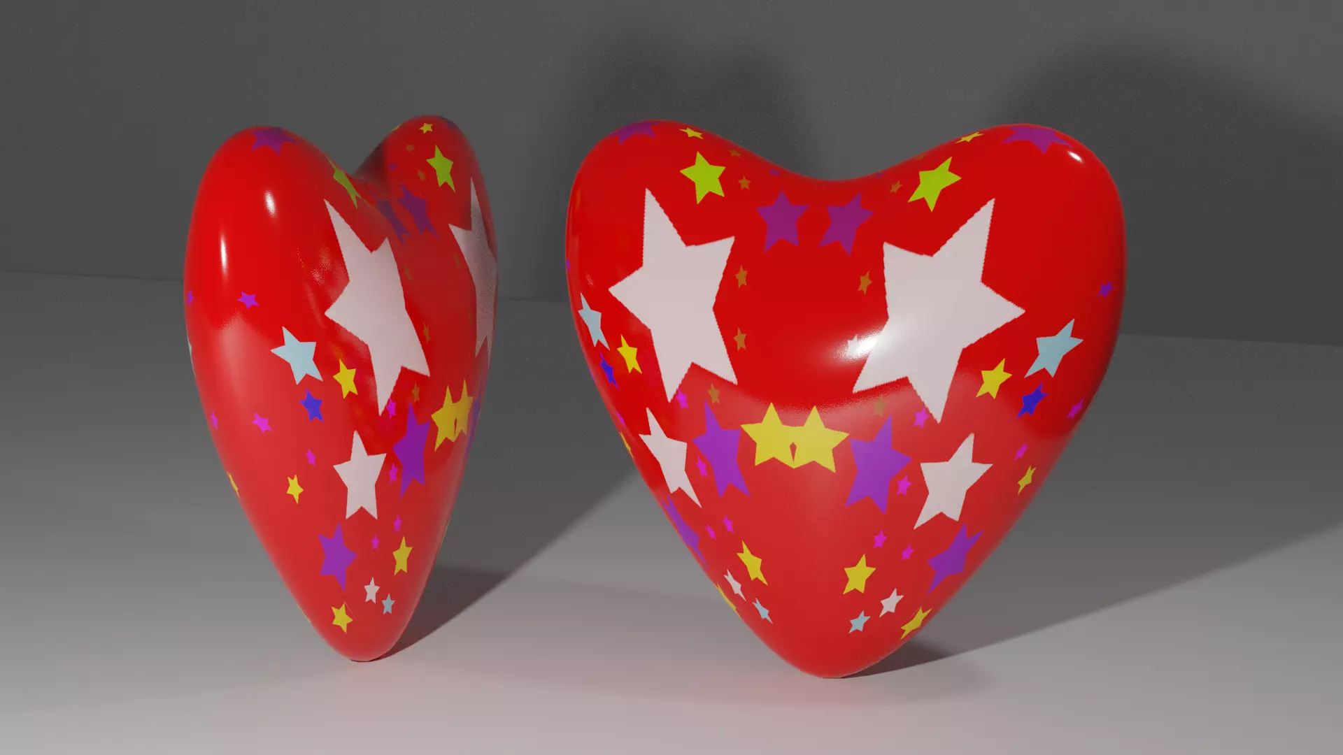 Heart with stars 3D model_0