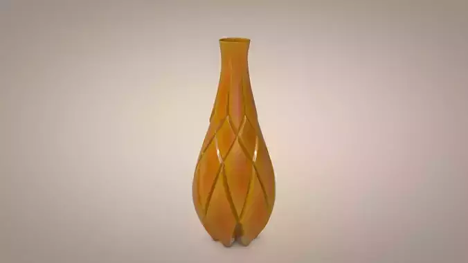 Vase 6 orange 3D model Vase 6 orange 3D model