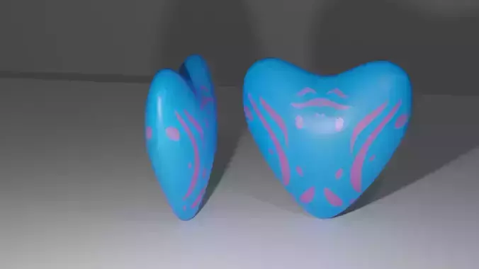 Heart stylized 3D model
