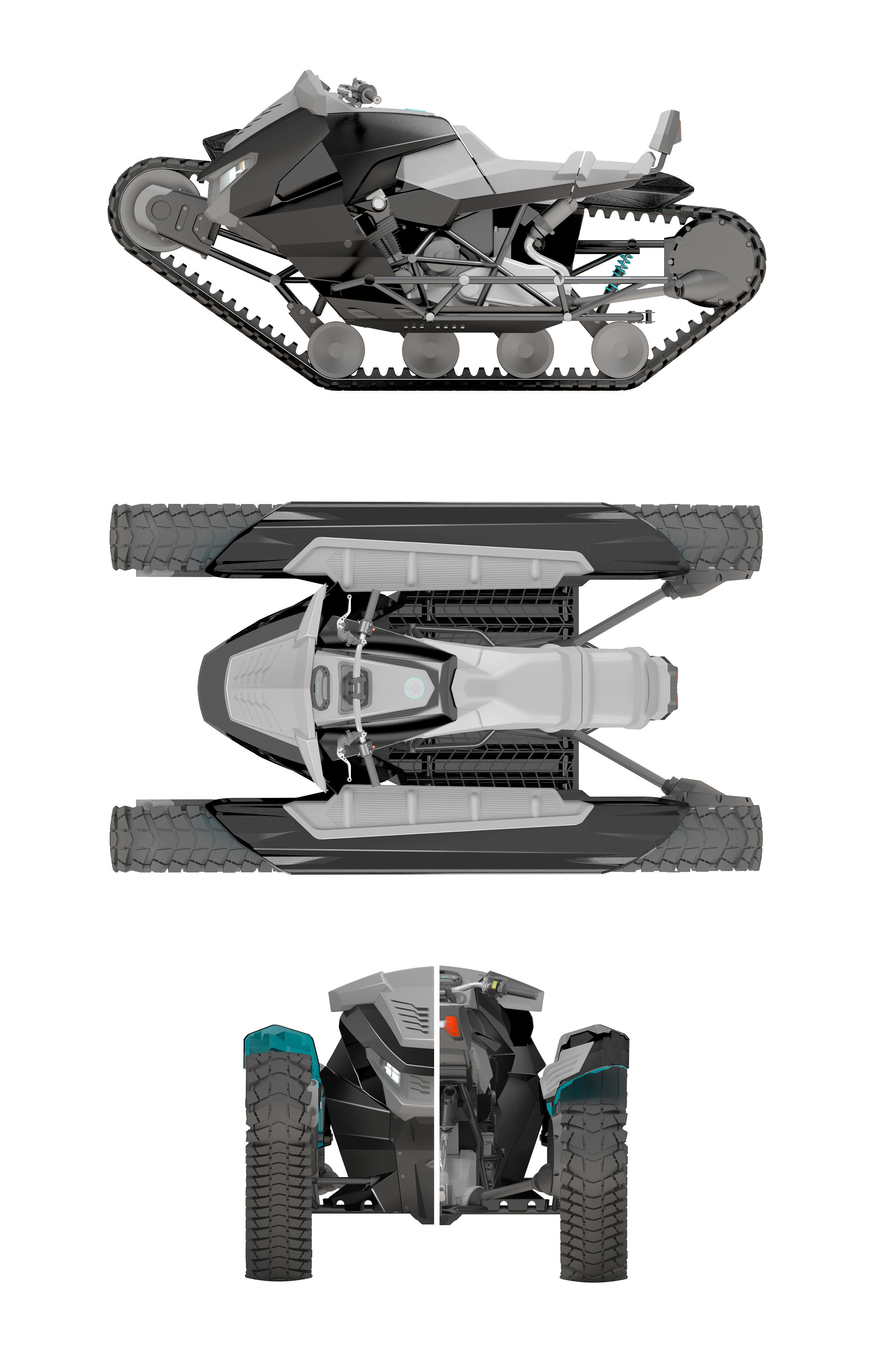  Tracked ATV  3D model_4