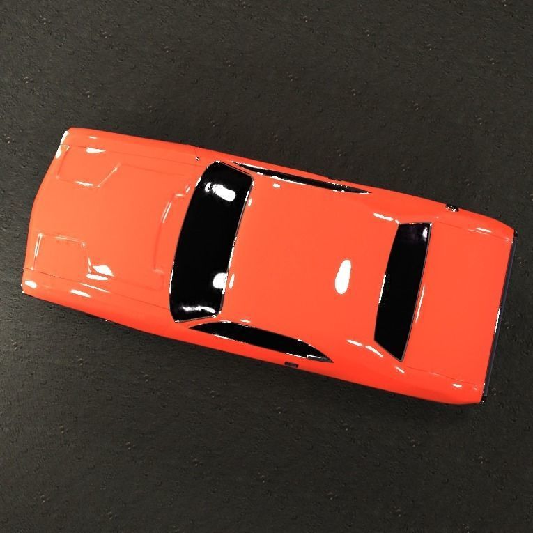 Dodge Challenger Rigged 3D model_4