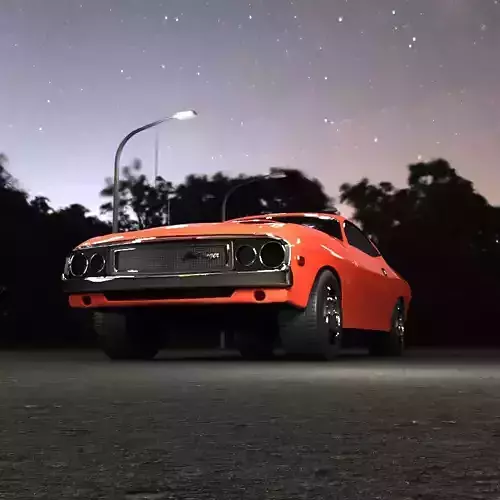 Dodge Challenger Rigged 3D model