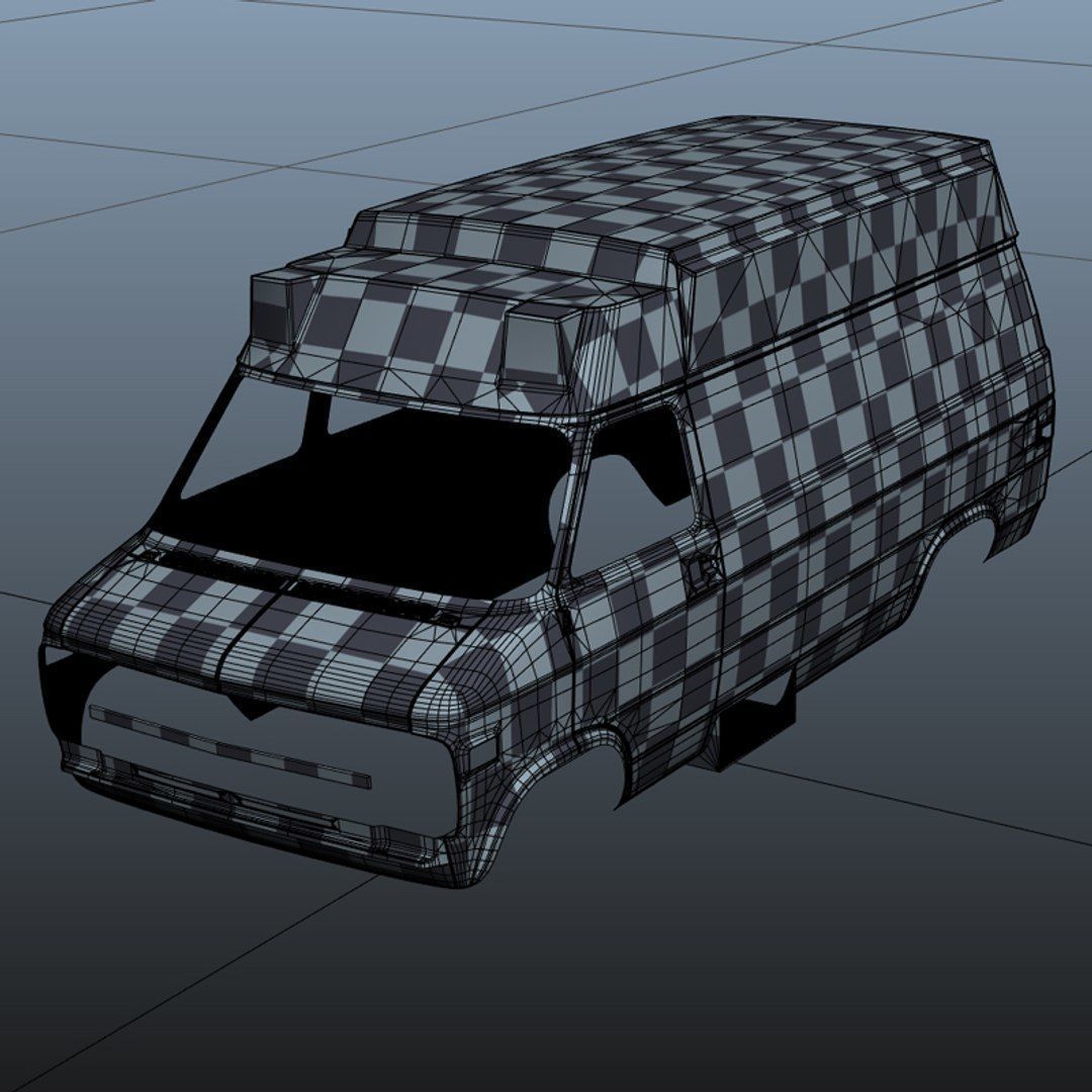 American ambulance car Low-poly 3D model_30