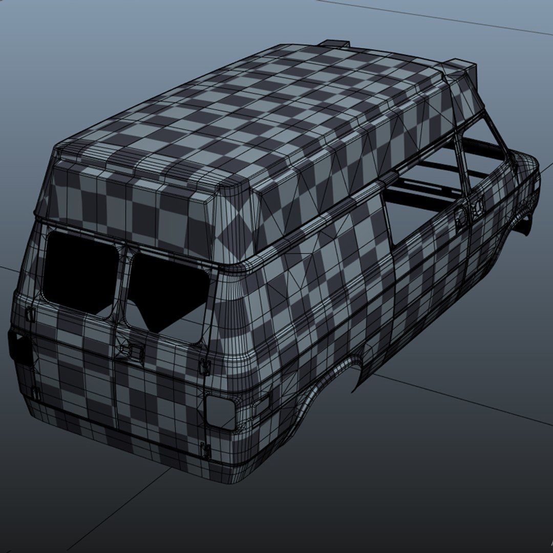 American ambulance car Low-poly 3D model_33