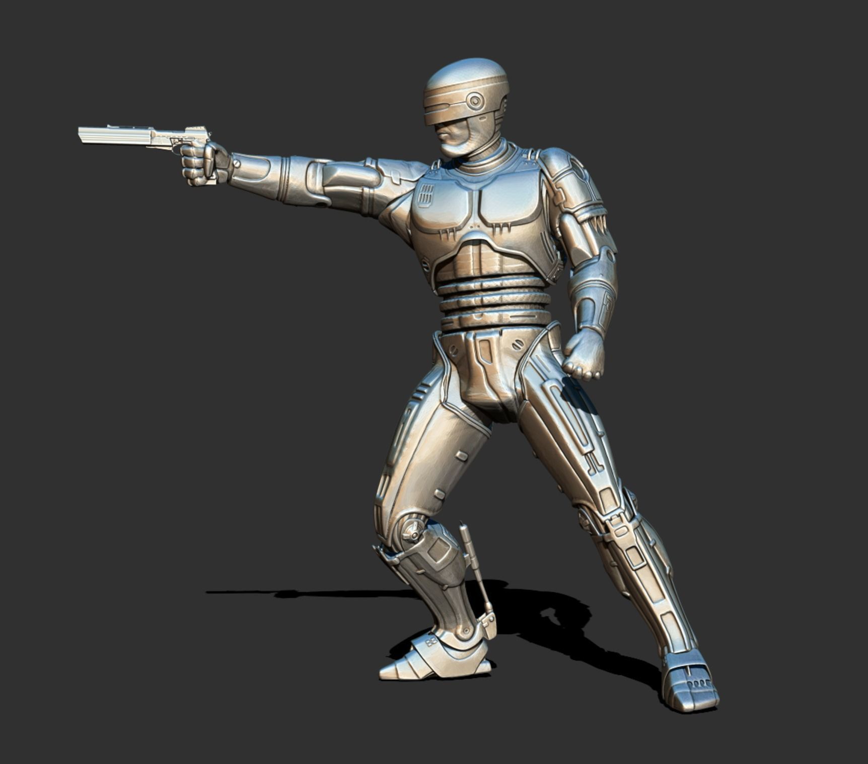 Robocop robot holding gun 3D print model_1