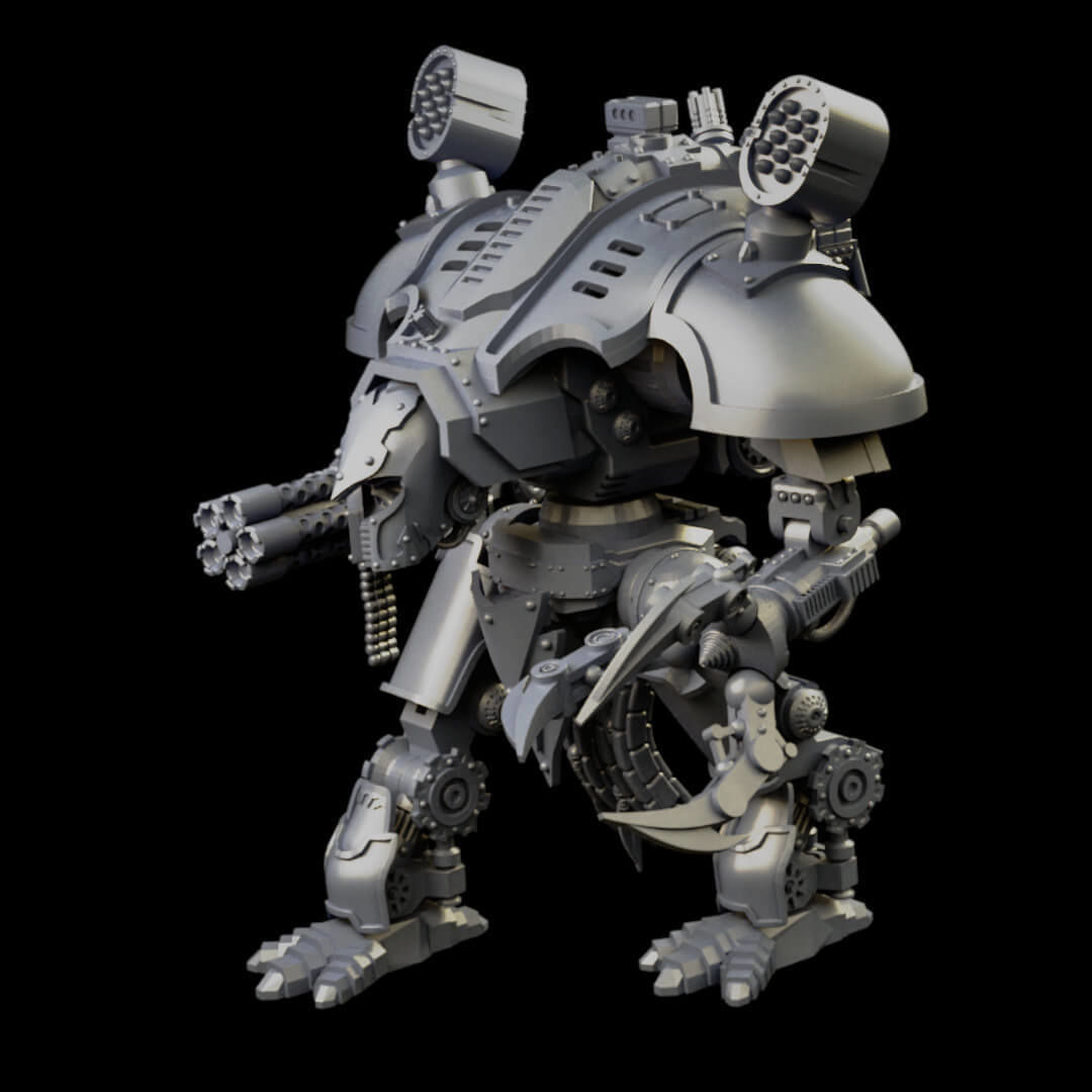 Dogs of War Small War Titans Varied Styles And Weapons 3D print model_11