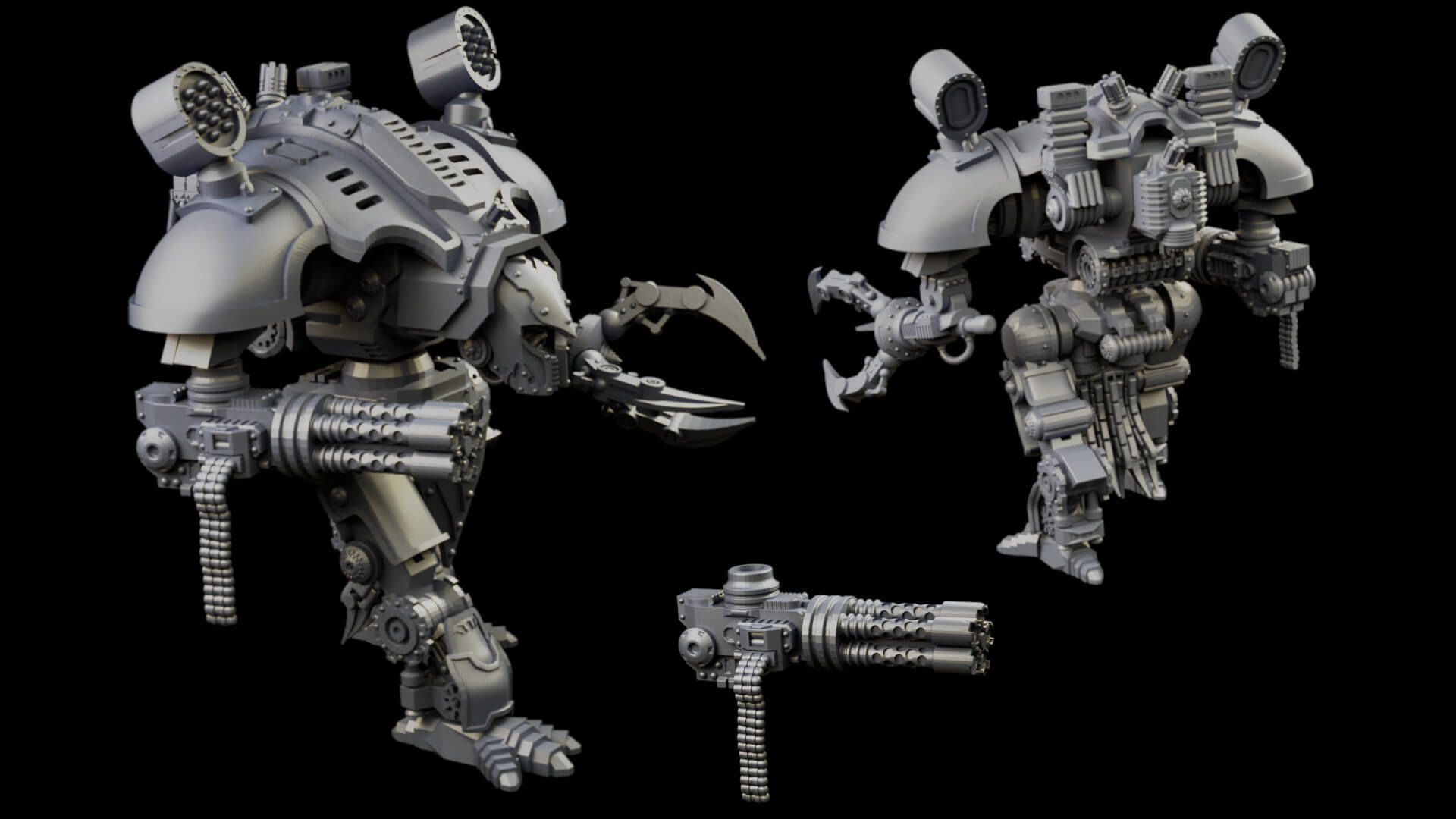 Dogs of War Small War Titans Varied Styles And Weapons 3D print model_20