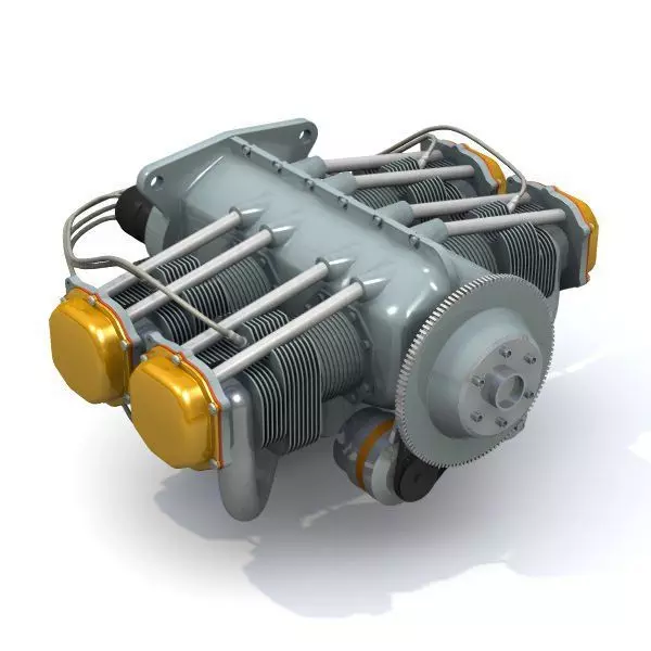Aircraft Engine 3D model_0