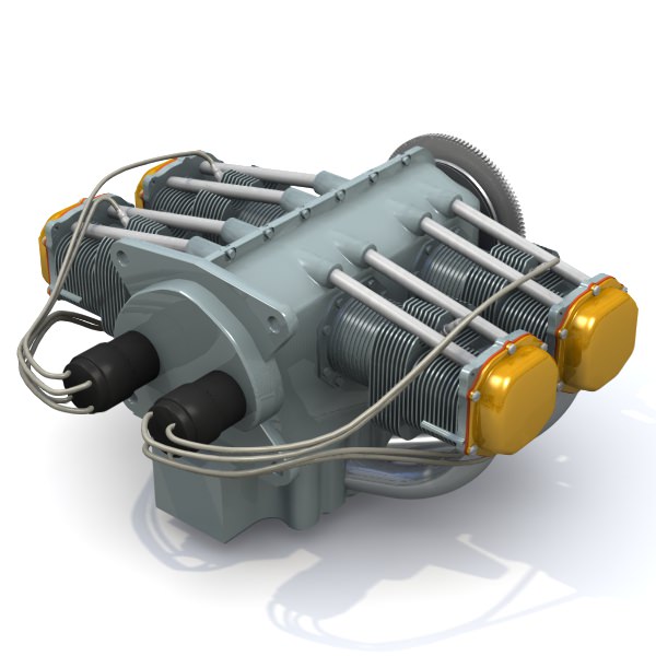 Aircraft Engine 3D model_1